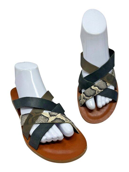 Lucky Brand Shoes - LUCKY BRAND Hallisa Fossilized Multi Band Slide‎ Sandals